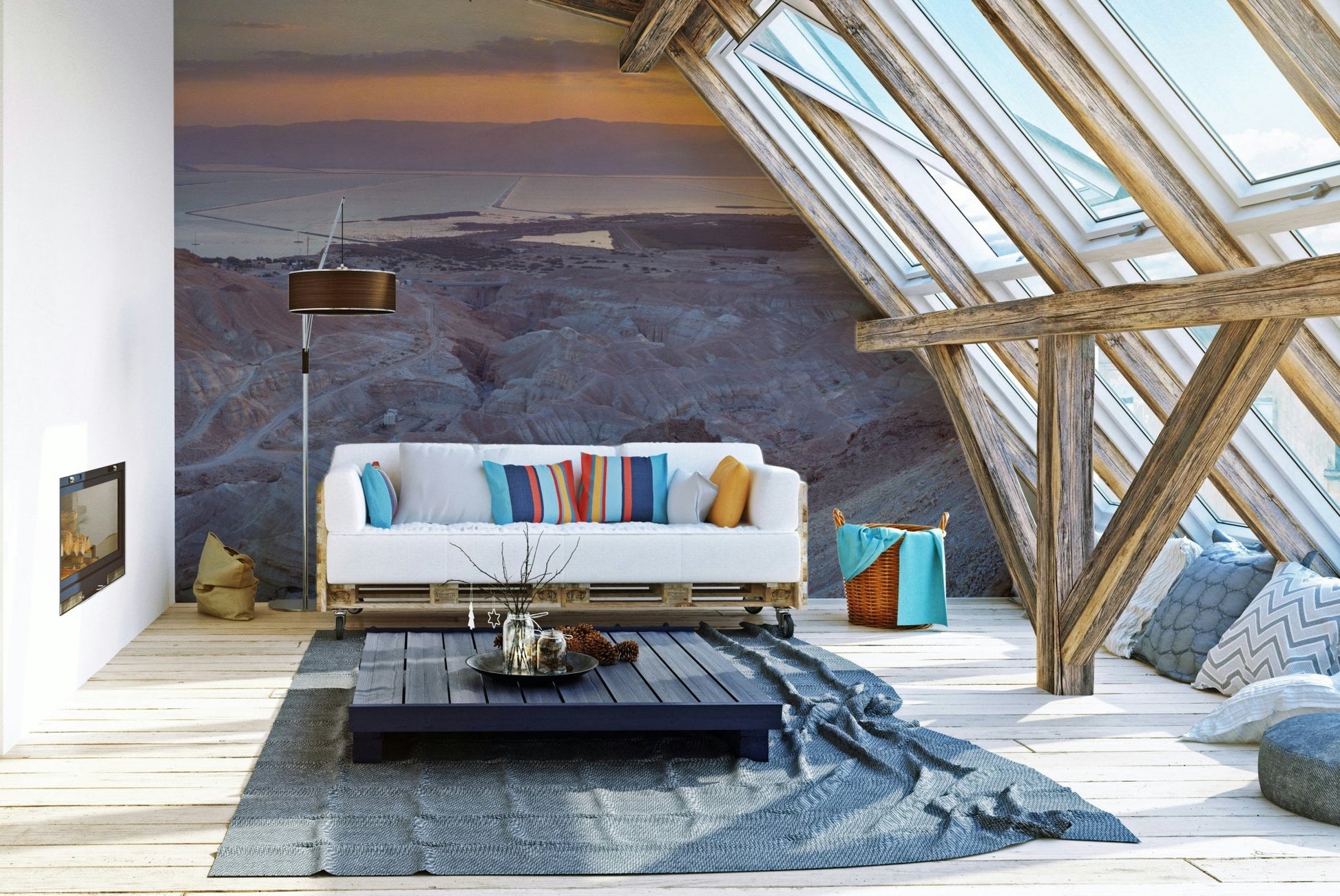 Calming desert dawn wallpaper for walls
