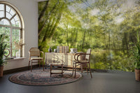 Tranquil Forest Reflection Art Print | Serene Nature Photography | Greenery Landscape Decor Wall Mural