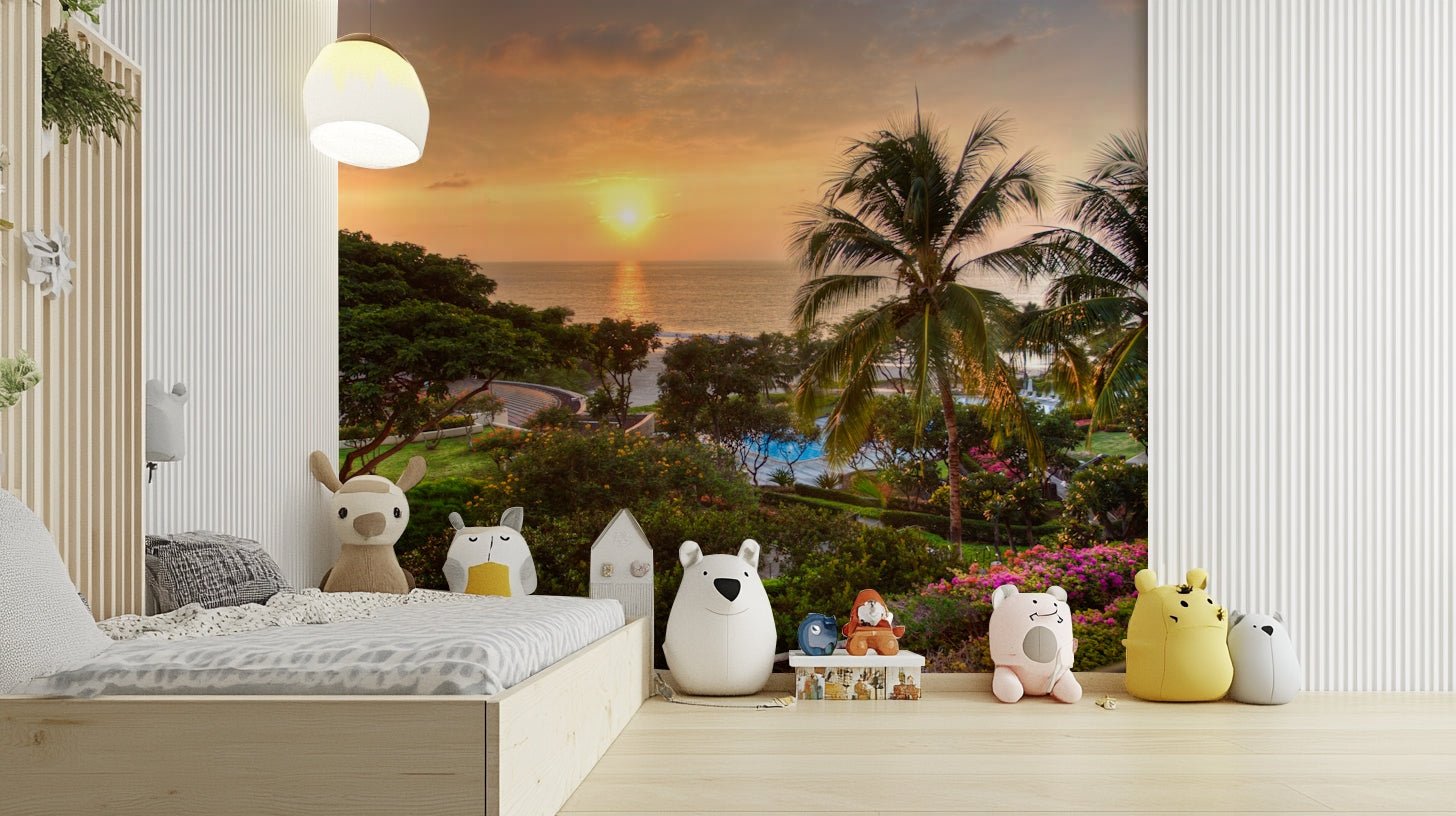 Tranquil Hawaii Island Sunset Wall Mural