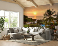 Tranquil Hawaii Island Sunset Wall Mural