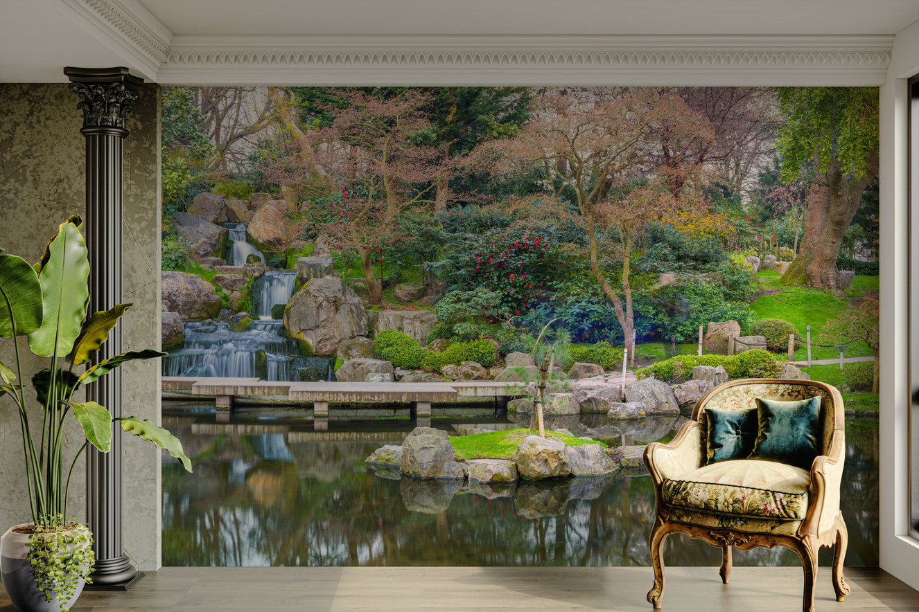 A calm and serene wall covering.

