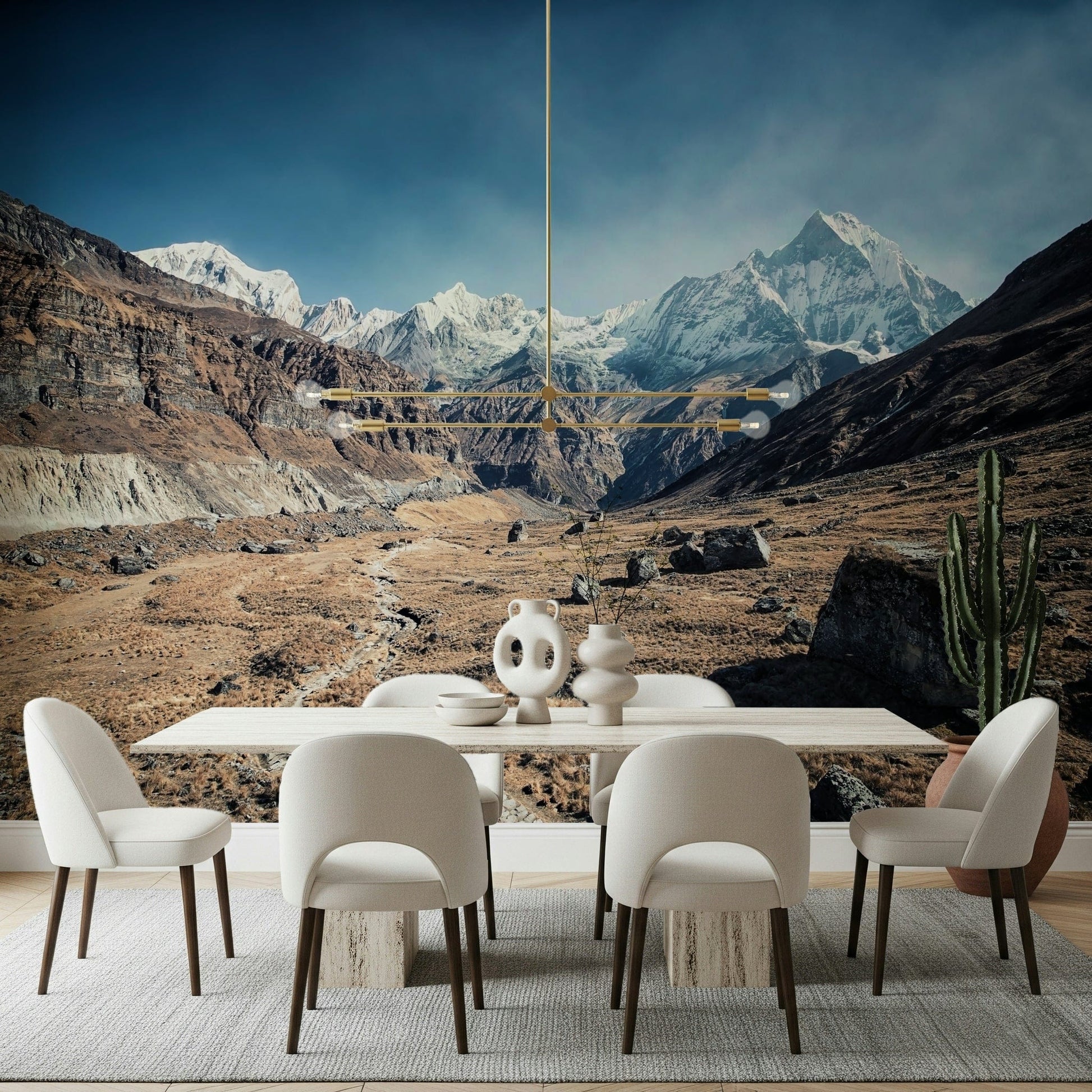 Annapurna range style wall covering Peaks of Tranquility landscape design