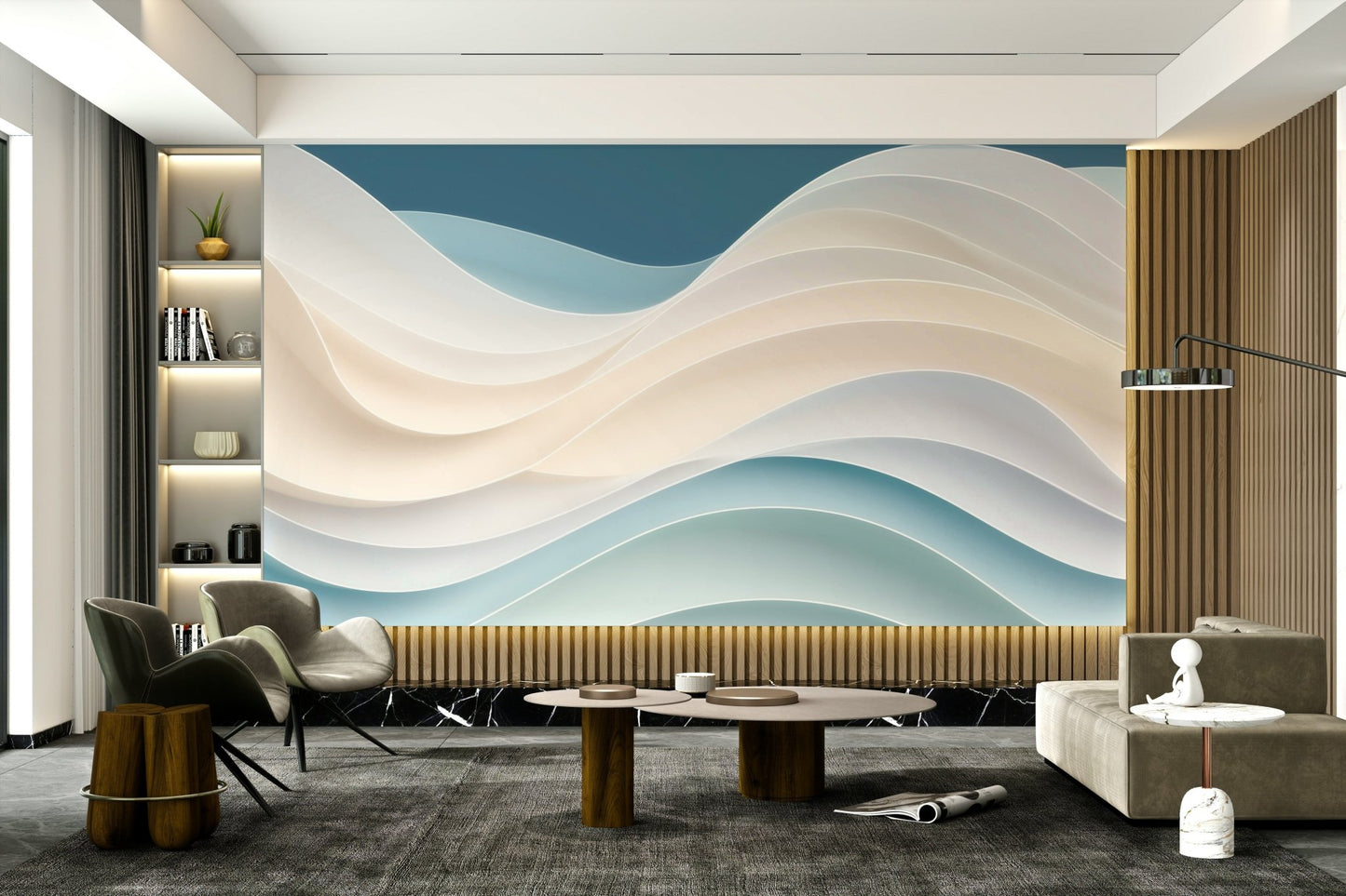 A close-up view of the detailed water and sand textures.

