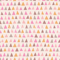 Multicolor triangle design with blush and soft pink shades.

