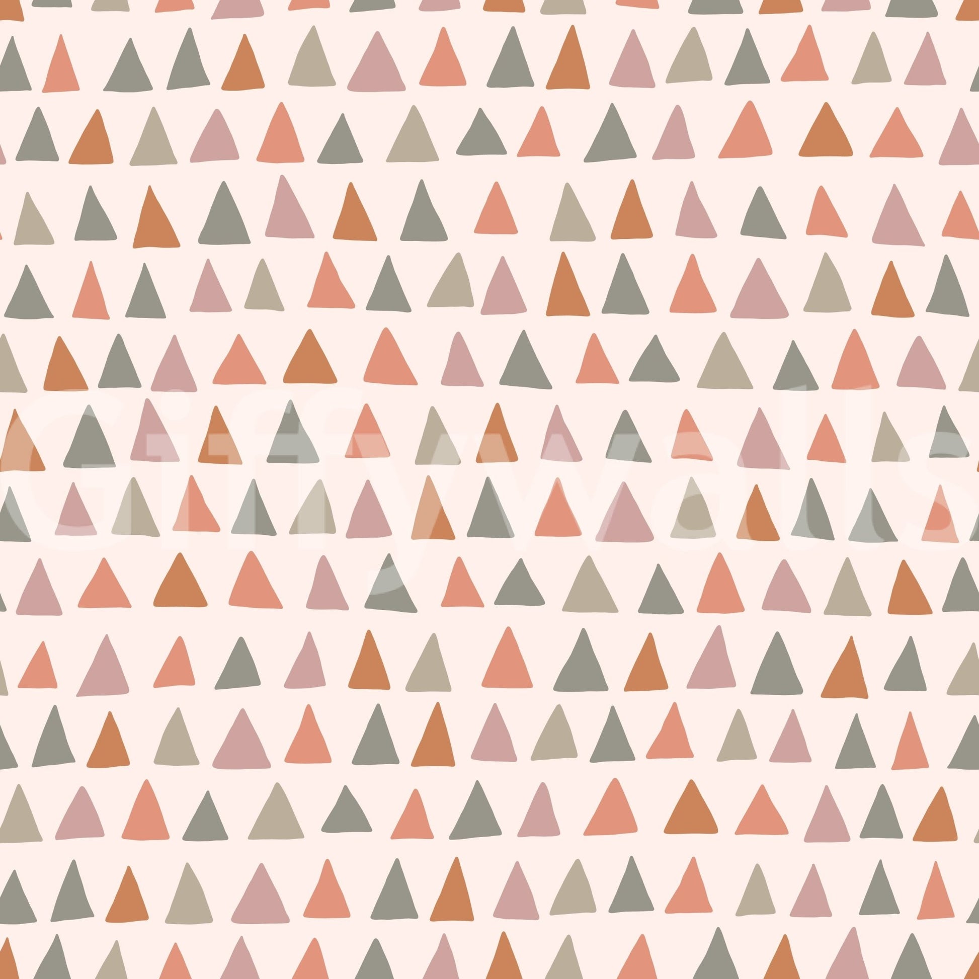 Soft earth-toned triangle wallpaper for calm and cozy spaces.

