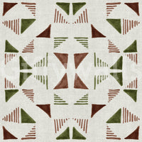 Papier peint composition triangles forêt