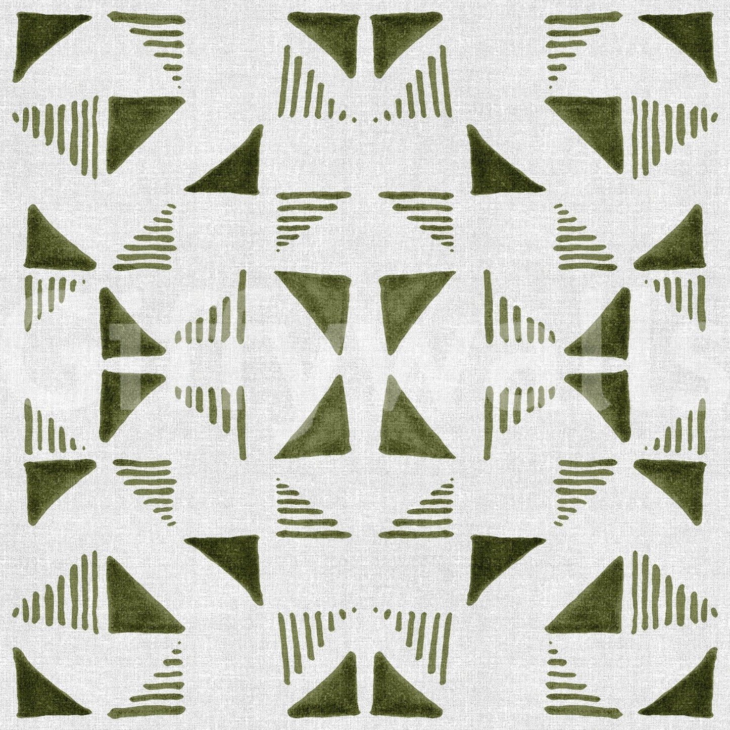 Papier peint Composition de triangles vert olive clair