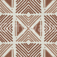 Tribal Cappuccino Motif Southwestern diamond textured wallpaper.