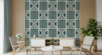 Artistic symmetrical patterns for a dining space home décor focal point.