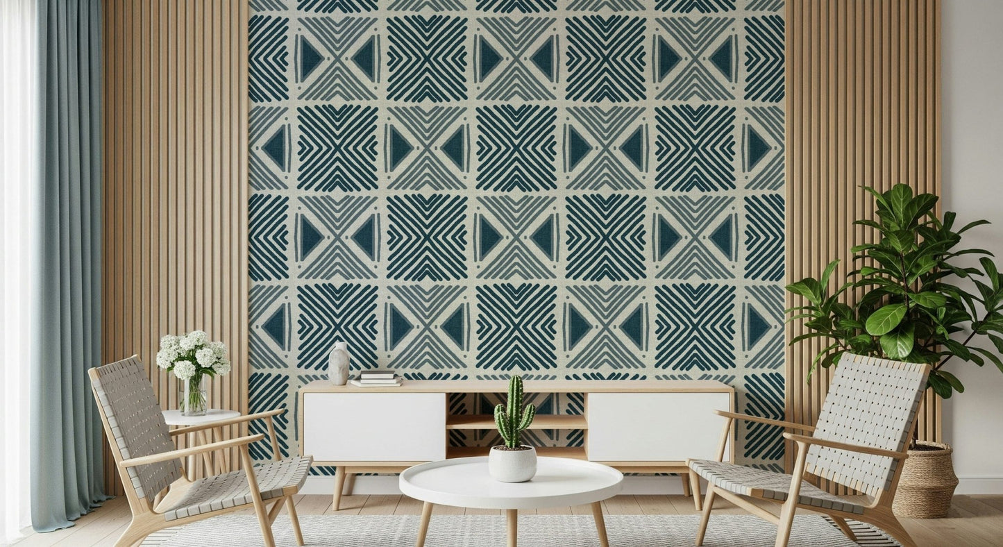 Artistic symmetrical patterns for a dining space home décor focal point.