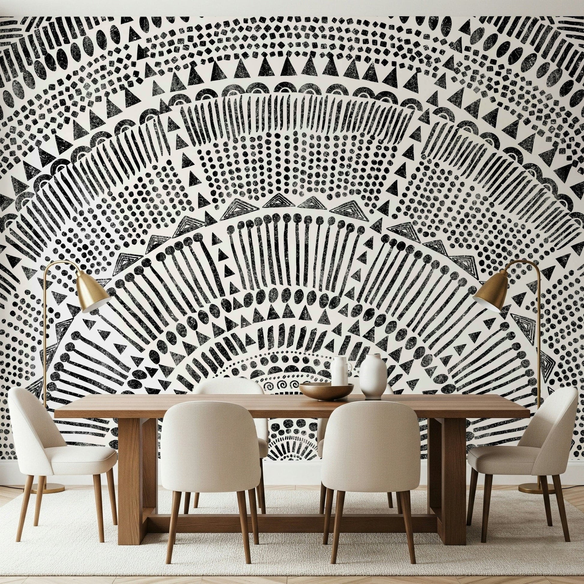 Tribal Half Sun Wall Mural
