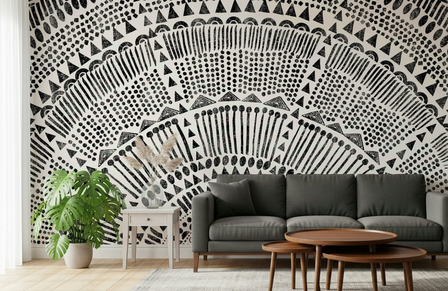 Tribal Half Sun Wall Mural