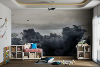 A classic cloudscape wallpaper for walls with a dramatic theme.

