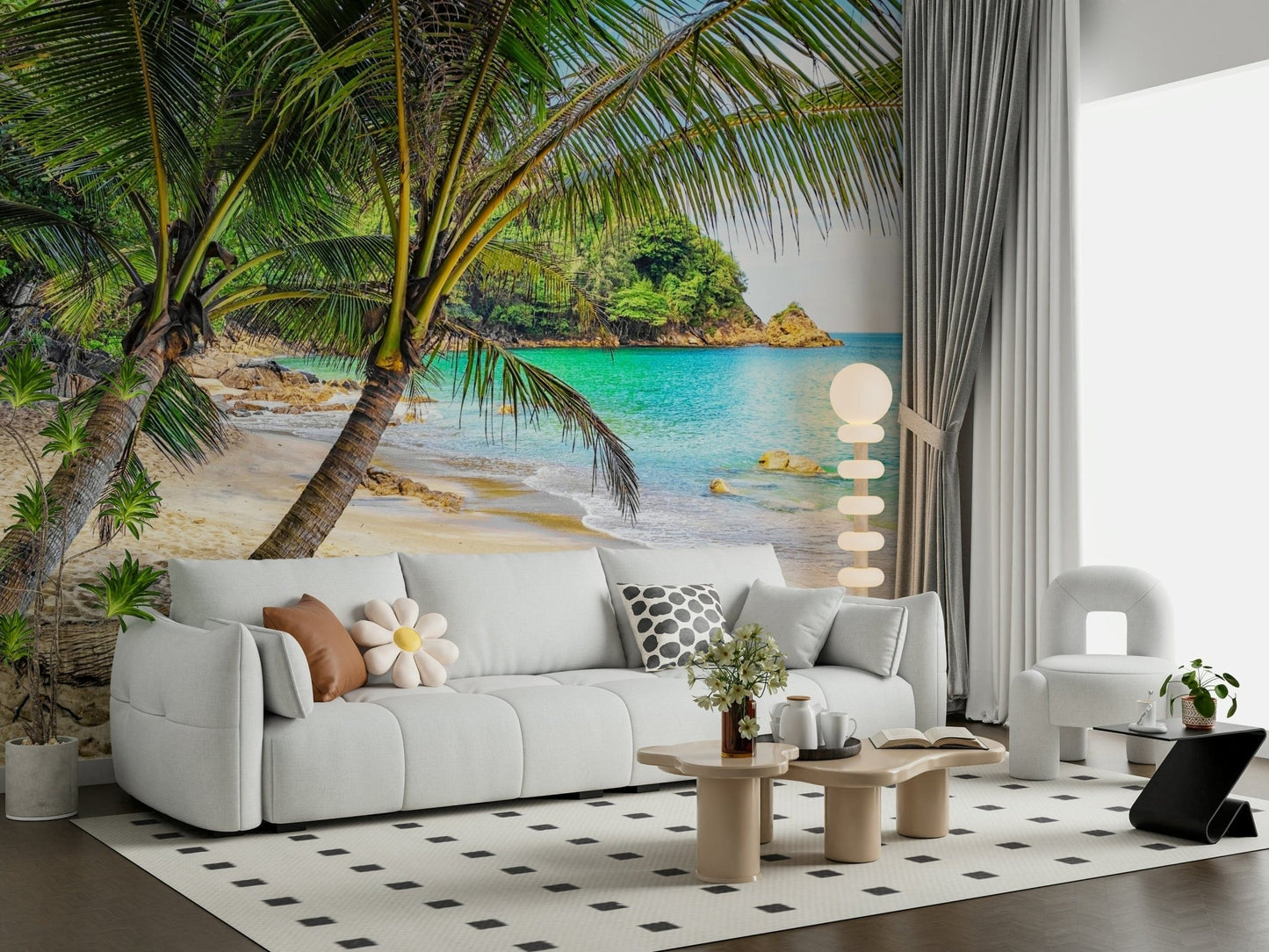 Tropical Beach Escape Wall Mural