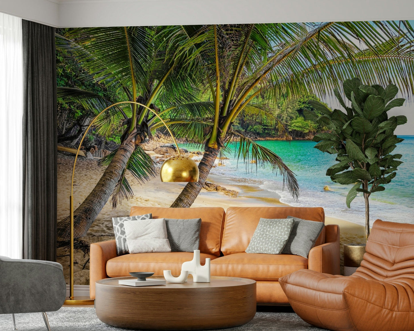 Tropical Beach Escape Wall Mural