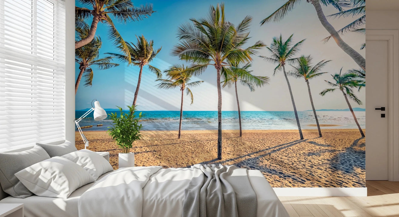 Tropical Beach Scene Wall Mural