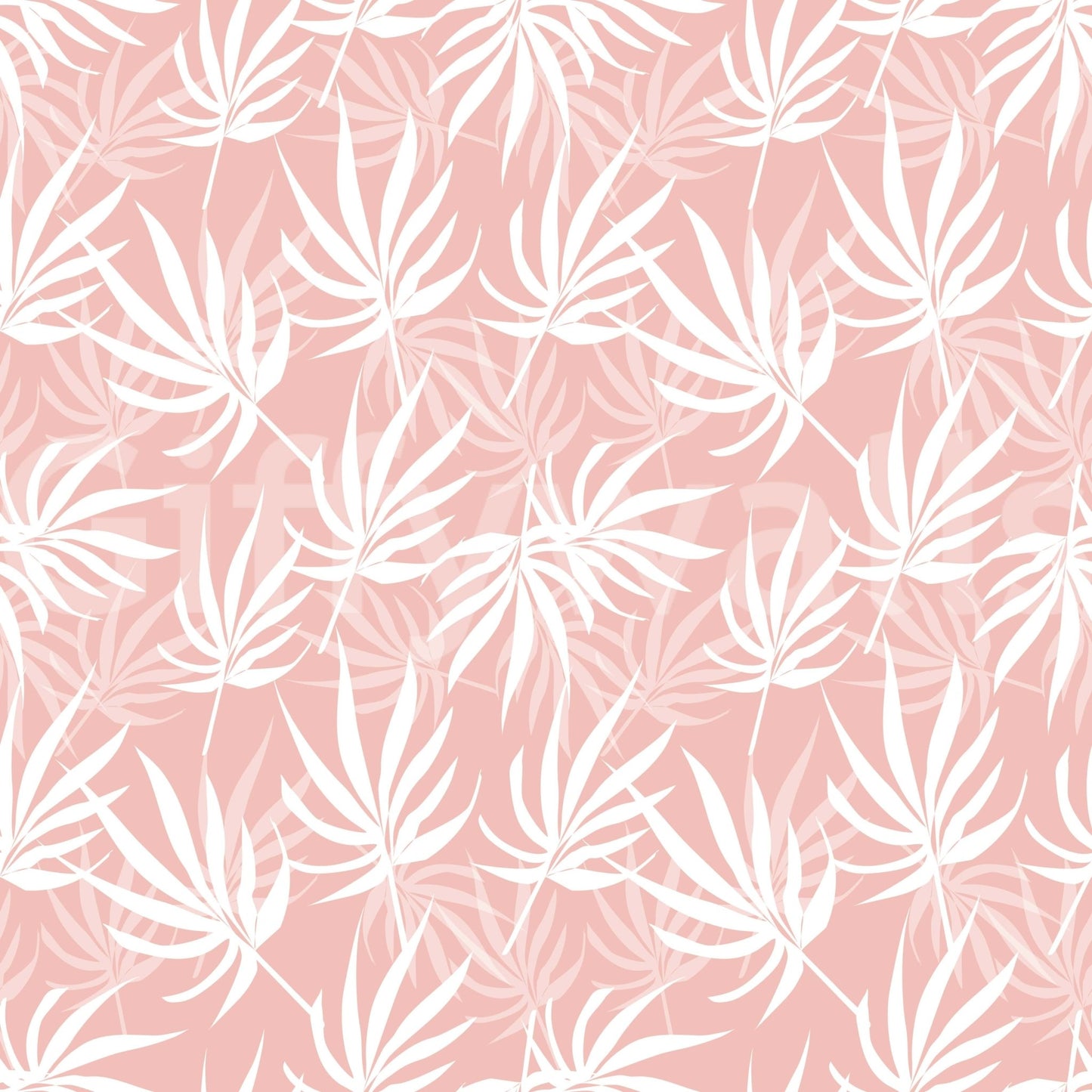 Seamless blush leaf wallpaper sample view