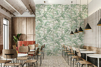 Exotic floral wallpaper perfect for creating a calming, nature-filled space.

