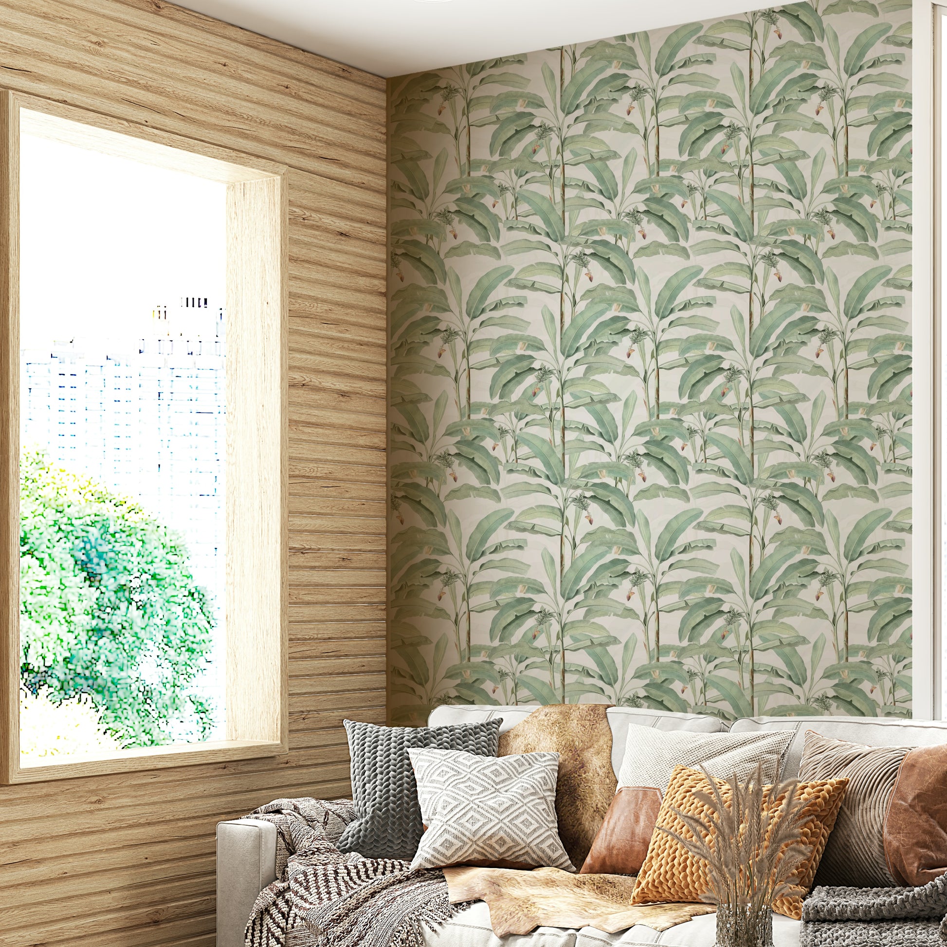 Tropical Botanical Dream design with greenery and soft tropical tones.

