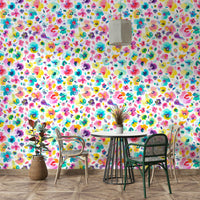 Vibrant tropical wallpaper featuring artistic flowers.

