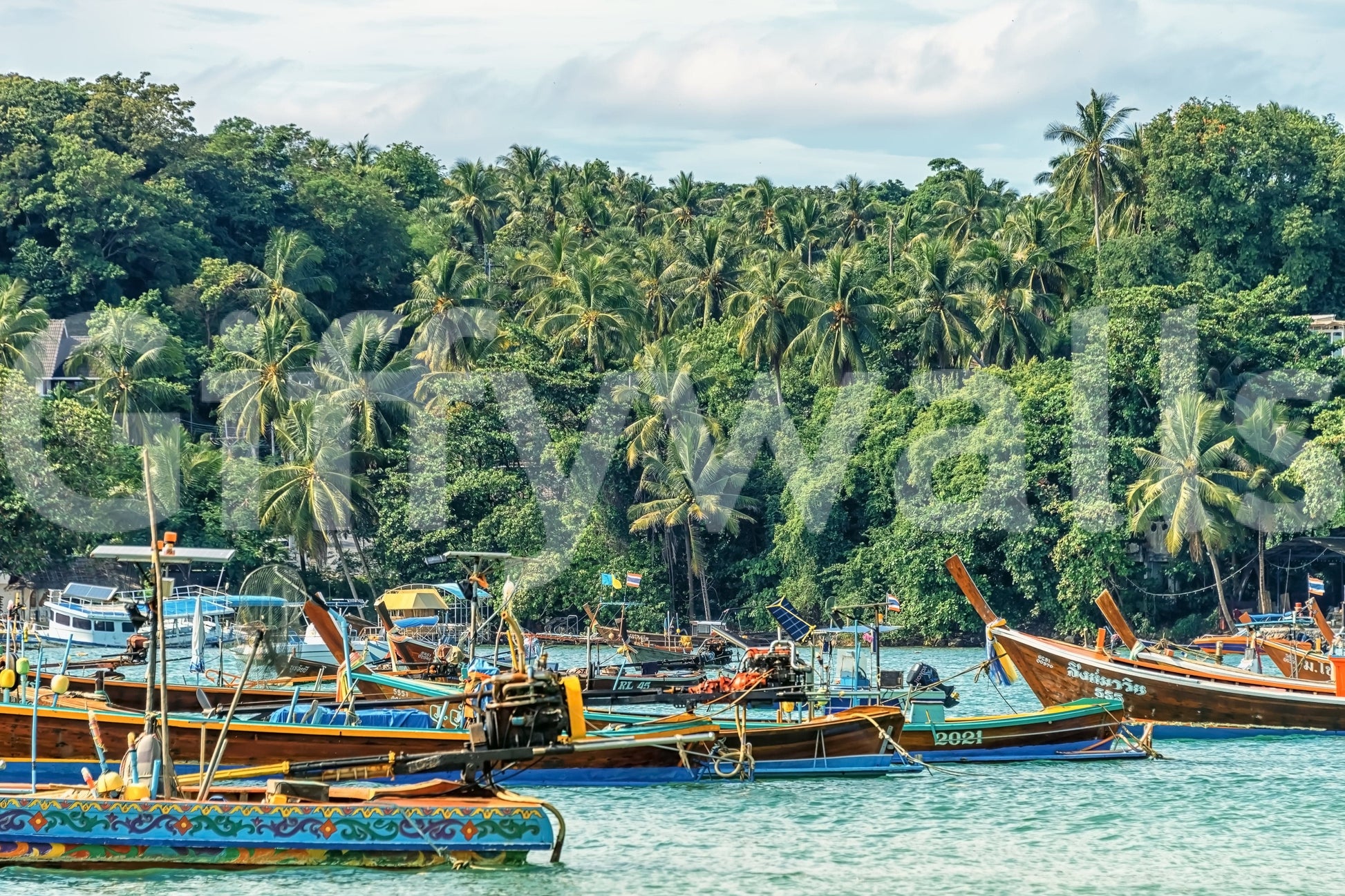 Amsterdam Twilight mural, city lights by the canal with coastal sea wallpaper feeling and nature calm