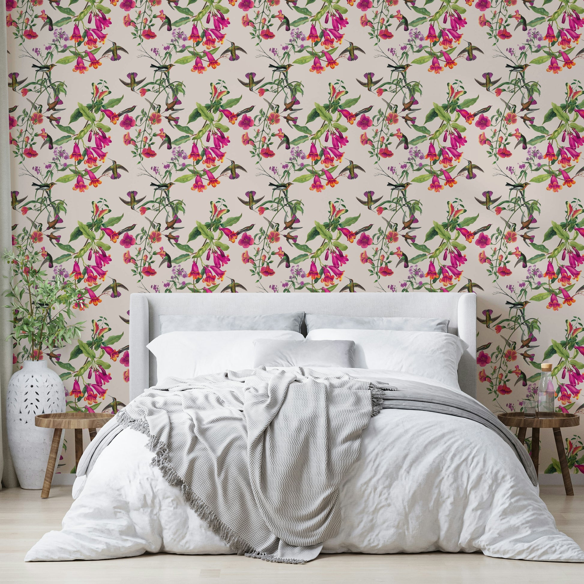 Lively hummingbird print for bold interiors

