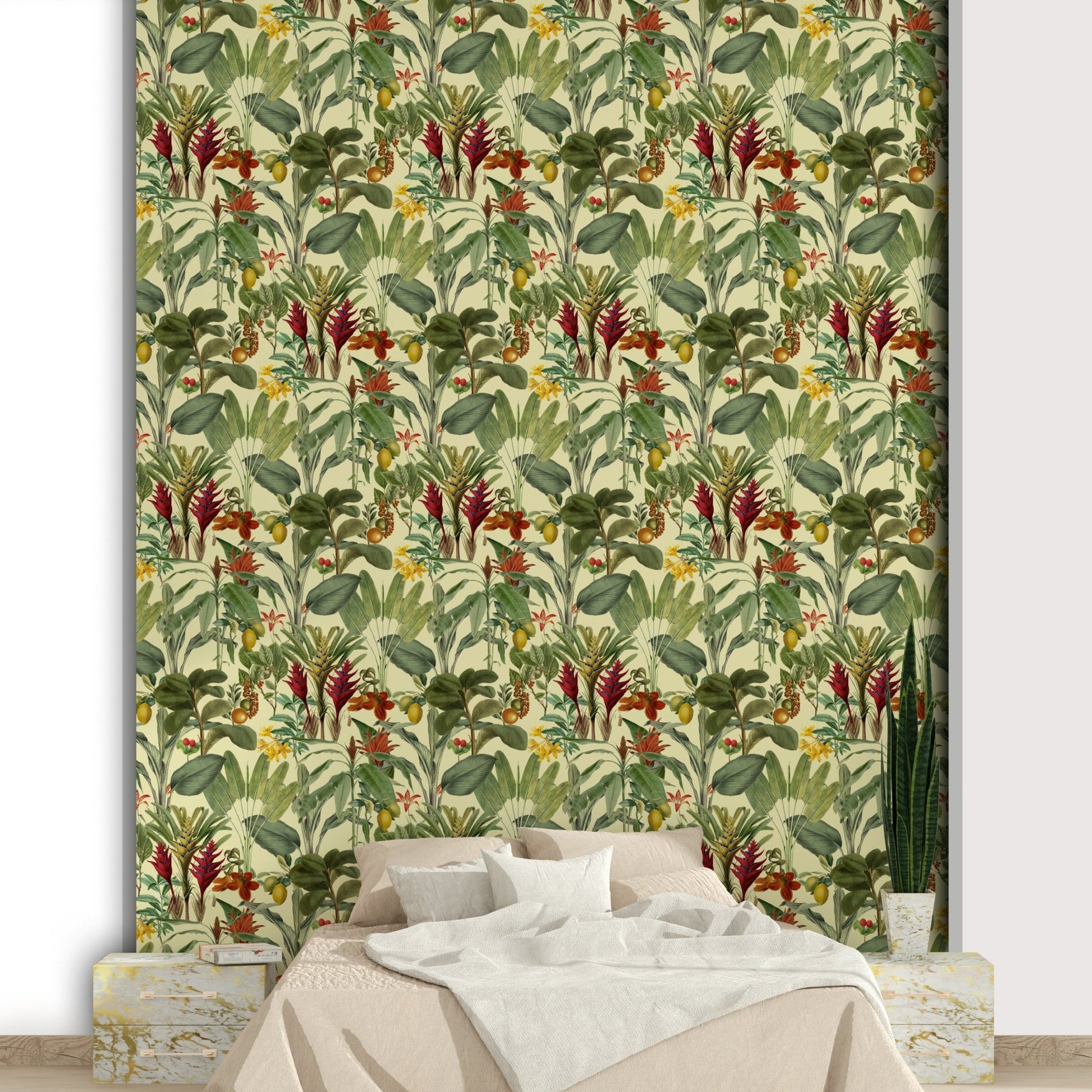 Detailed leafy foliage wall mural

