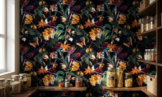 Tropical Nightscape Wallpaper⁠ for pantry