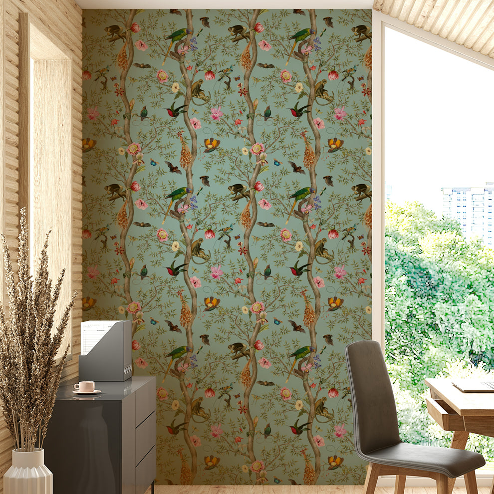 Tropical Paradise Birds 2 Wallpaper – Bold Nature Wall Mural