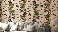 Tropical Rhapsody wallpaper with vibrant tropical foliage and flowers

