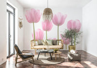 High-key floral Bulbs canvas wall mural dreamy visual.
