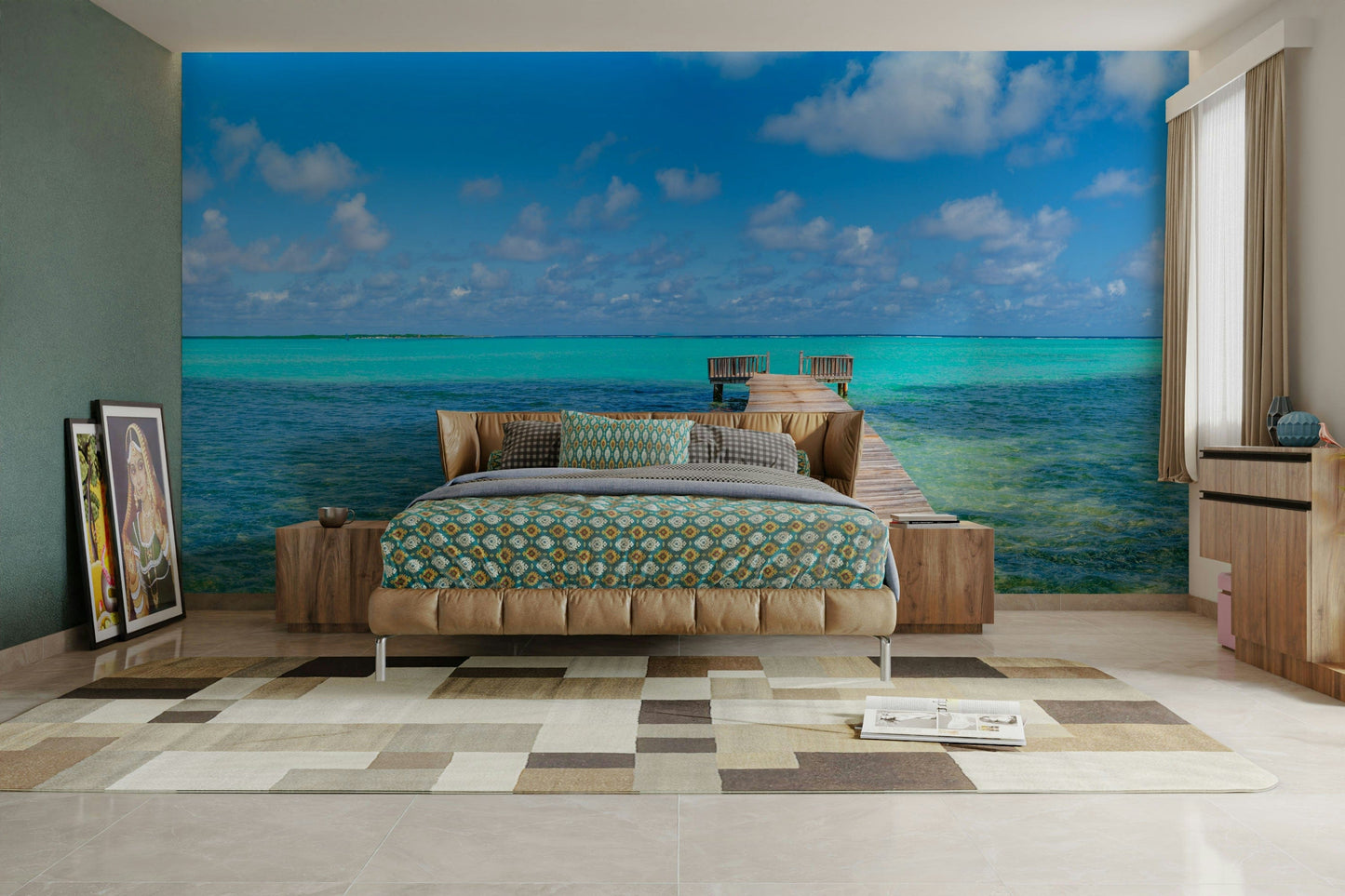 A calm and serene wall covering.

