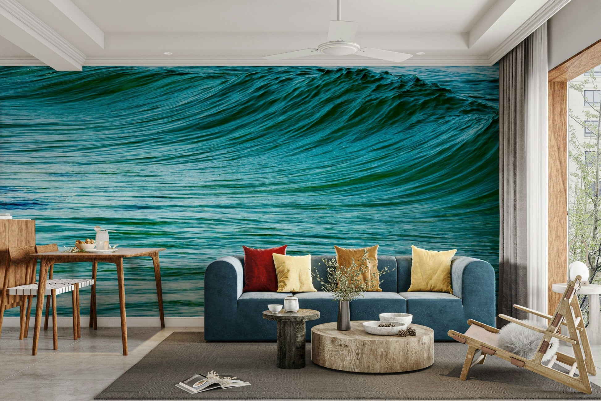 A classic wave design wallpaper for walls.

