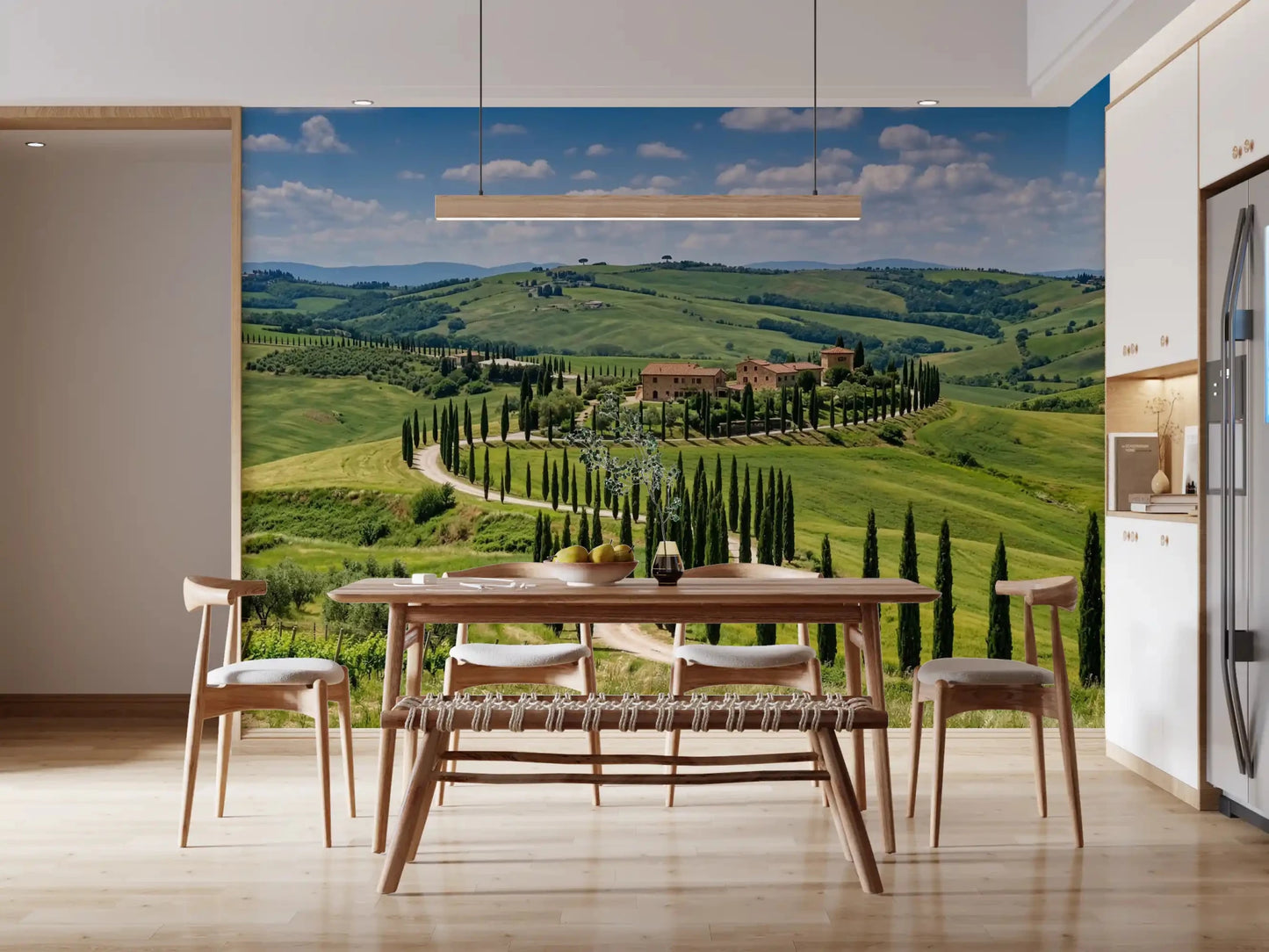 Fresque murale « Sérénité en cyprès toscan »