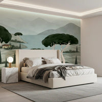 Tuscan Dreamscape Wall Mural watercolor artistic wall mural