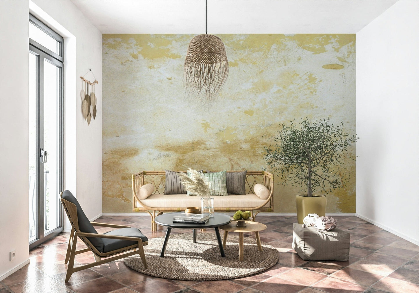 Mediterranean inspired texture wall mural pattern