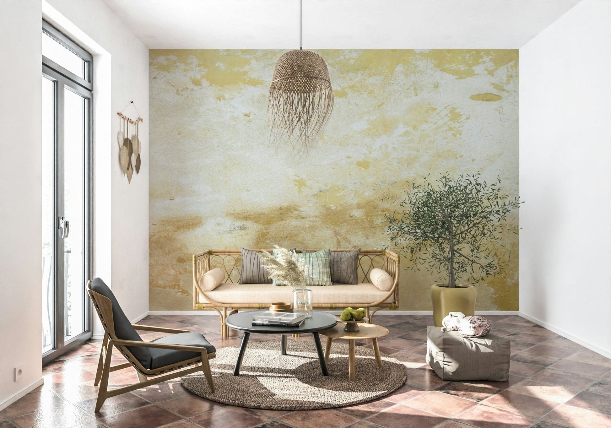 Mediterranean inspired texture wall mural pattern