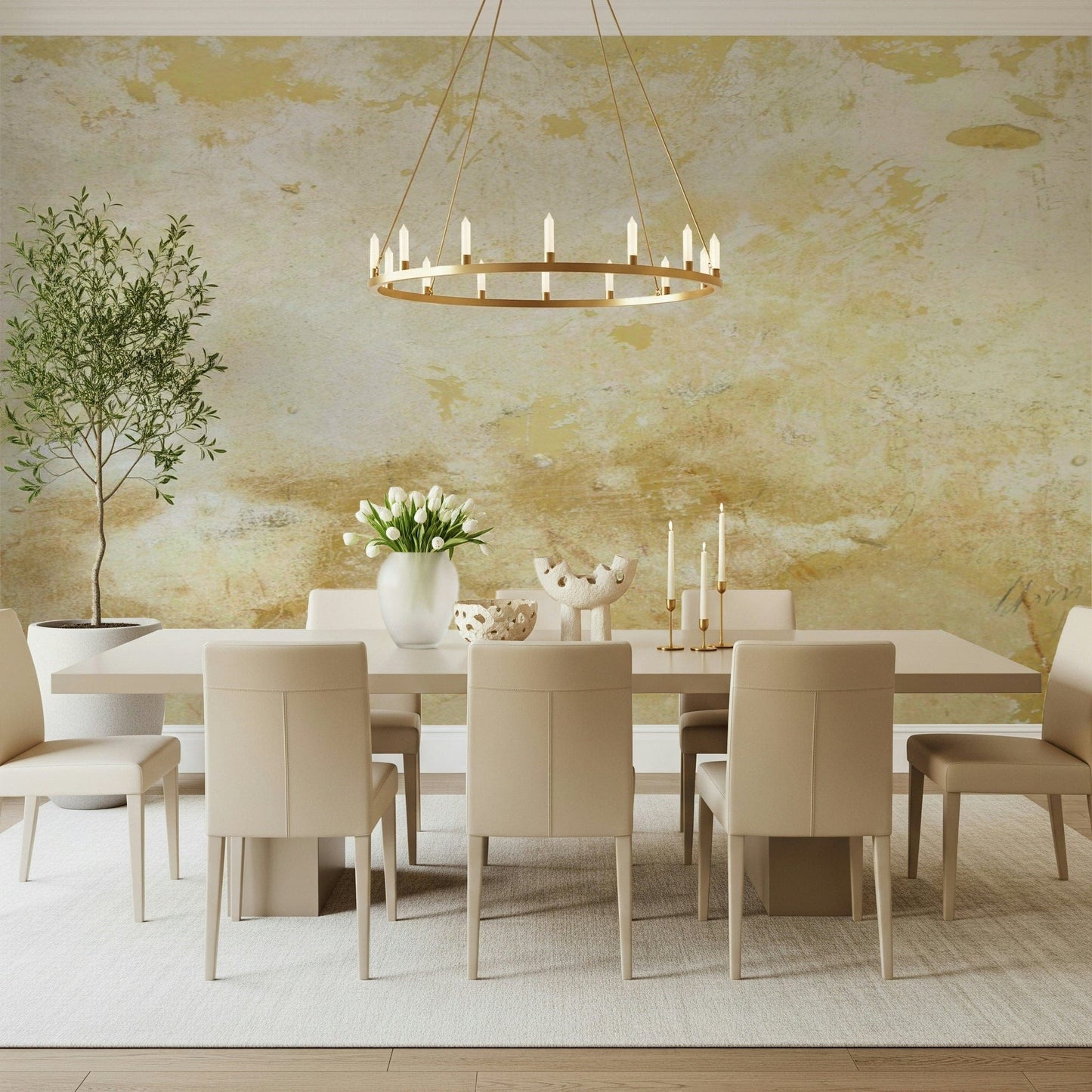 Tuscan texture wall mural in warm earthy tones