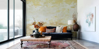 Warm cream and ochre textured wall mural backdrop