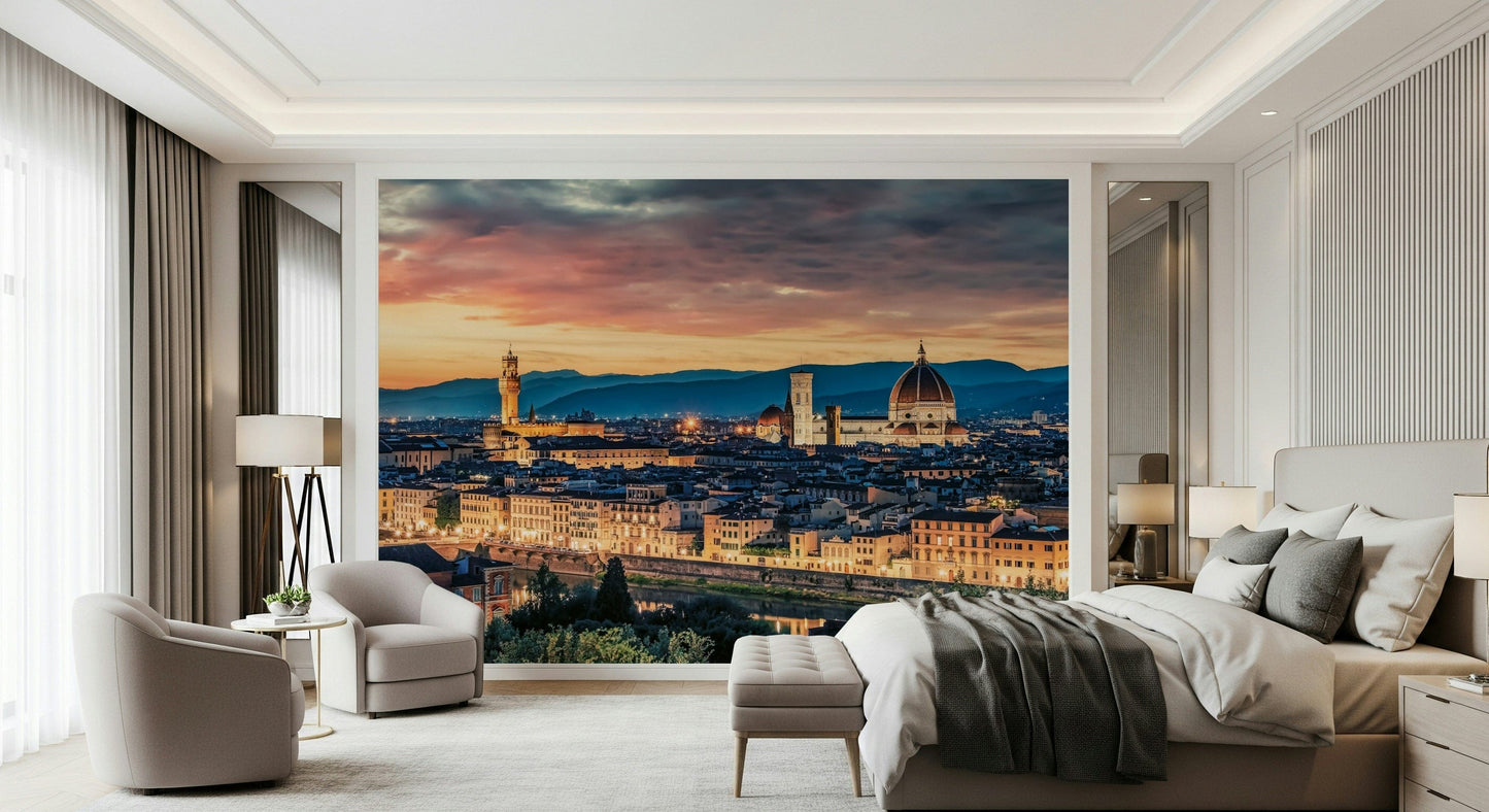Historic Florence Twilight wall covering beautiful skyline.