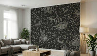 Elegant wall mural inspired by the magic of twilight filtering through woodland trees.