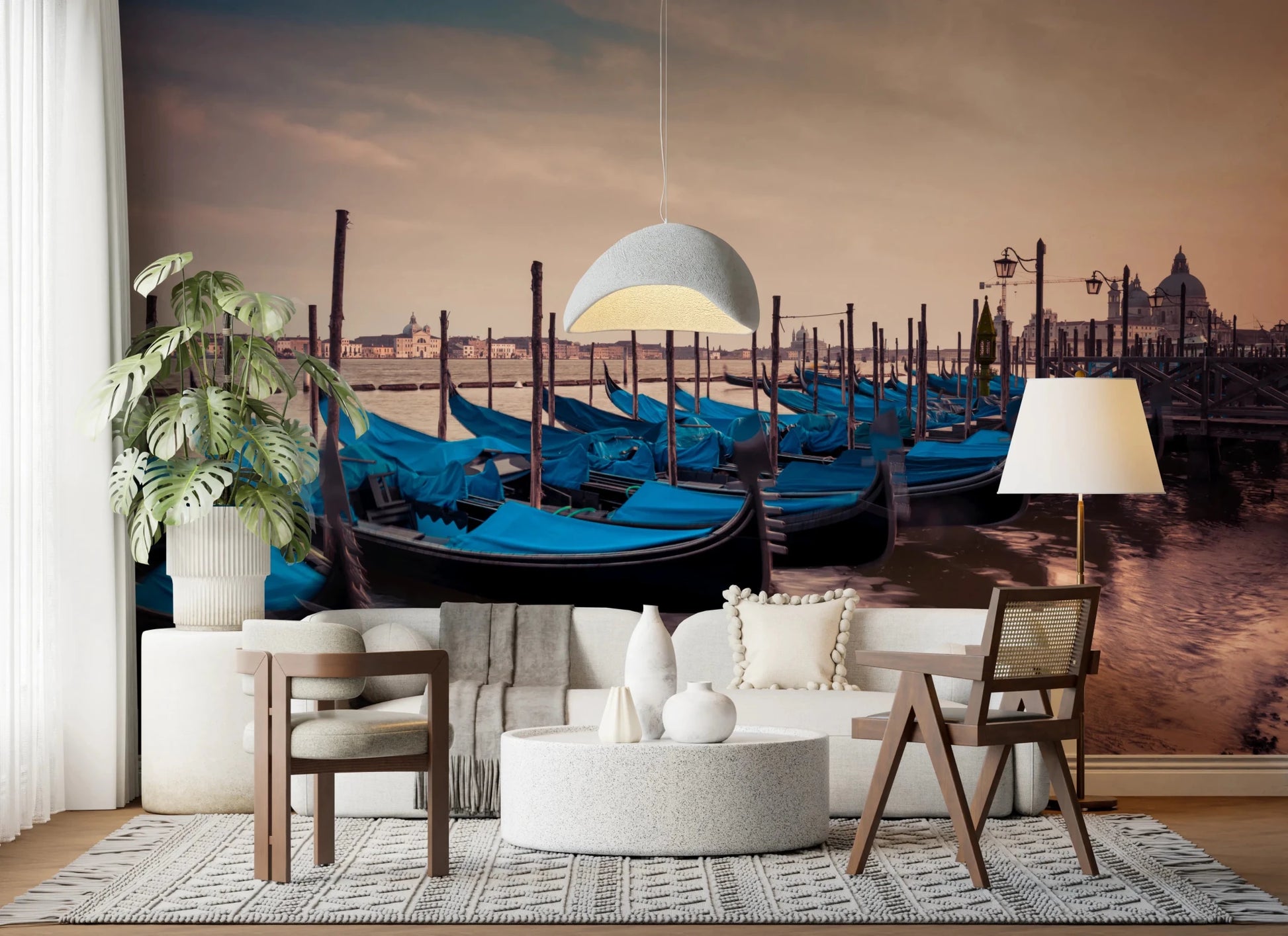 Twilight Gondolas Wall Mural