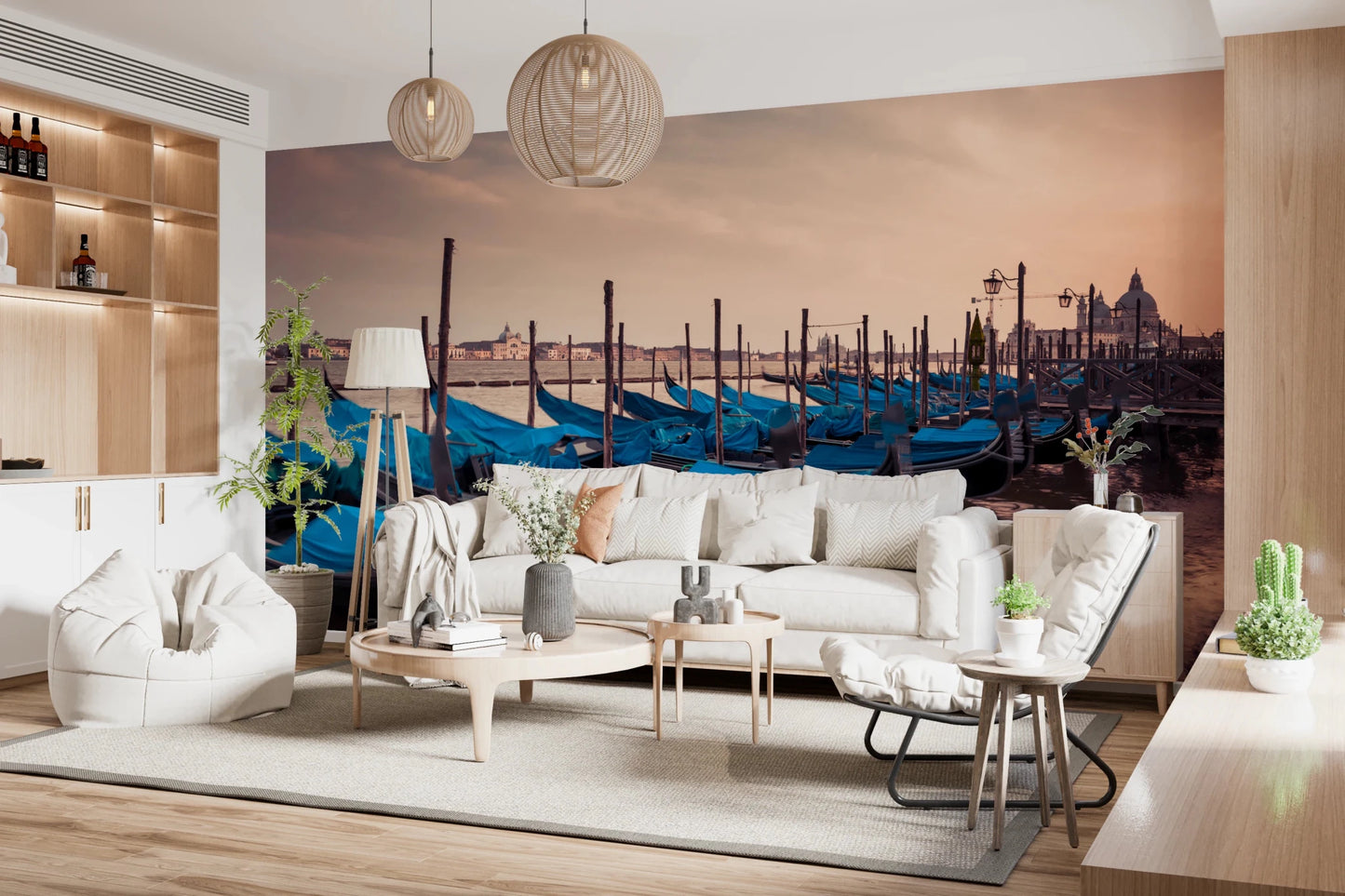 Twilight Gondolas Wall Mural