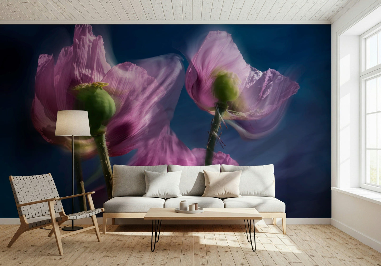 Twilight Poppies Wall Mural -2281960