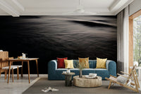 A calming serene twilight wallpaper mural that defines a space.

