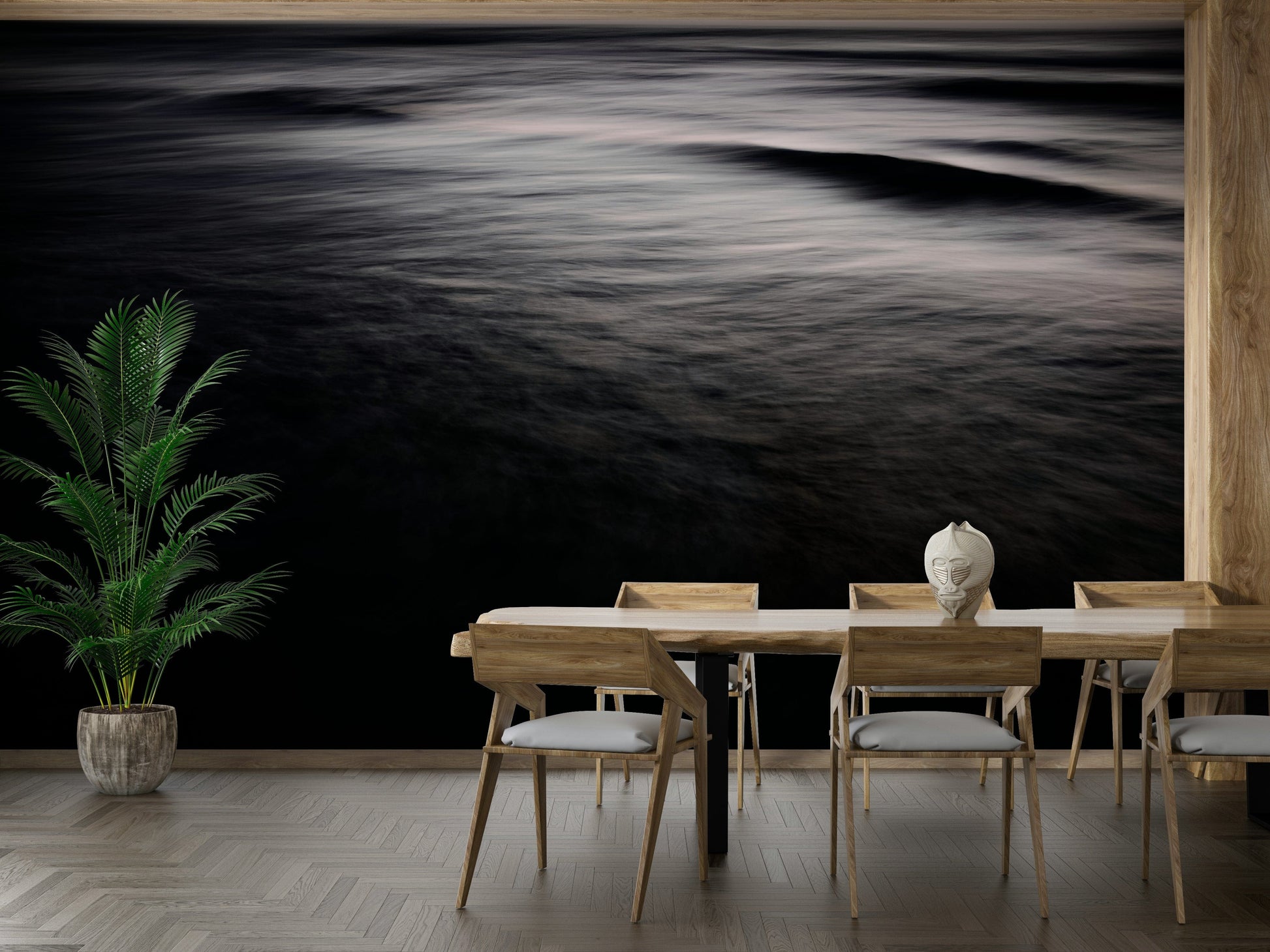 A serene twilight vista wall mural for your decor.

