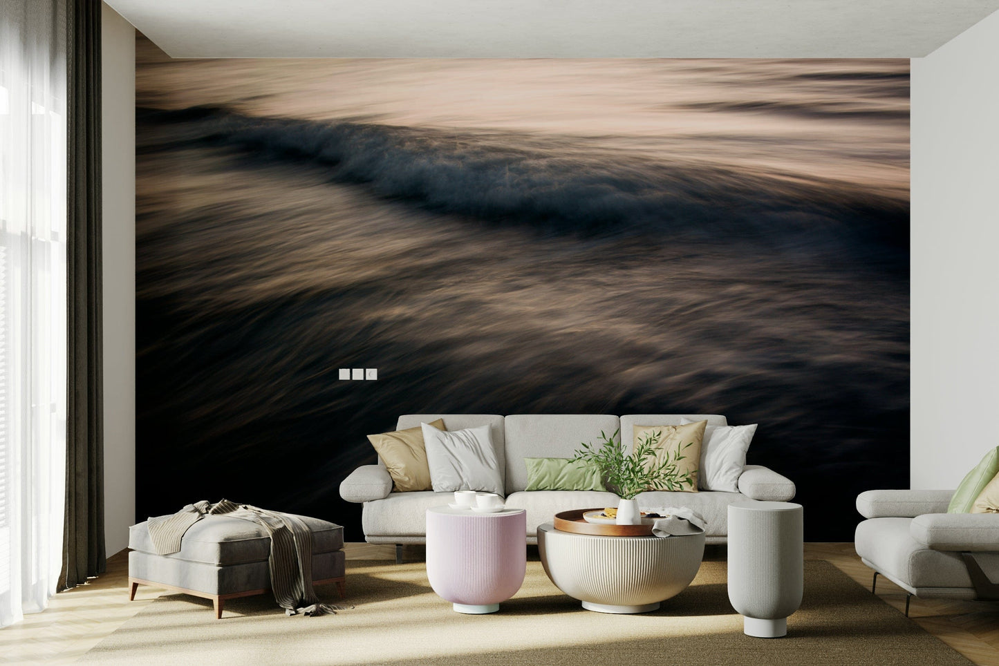 A serene subtle evening wall mural for your decor.

