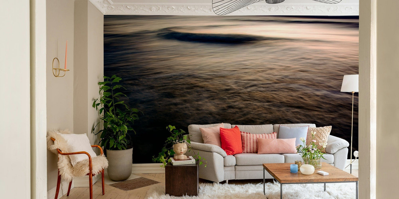 A beautiful dark sky wallpaper mural after sunset.

