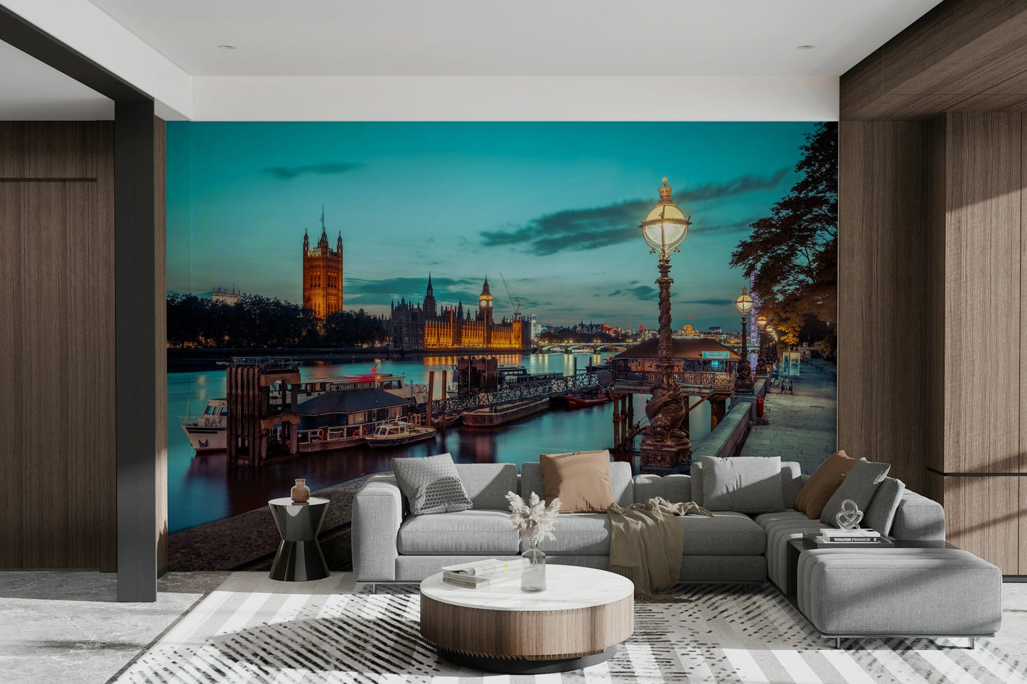 Twilight Thames Embrace Wall Mural