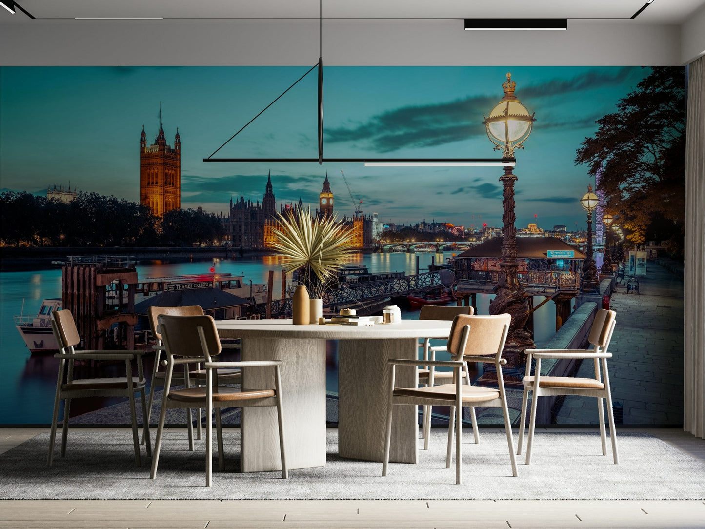 Twilight Thames Embrace Wall Mural